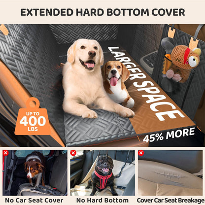Tapis Protecteur Siège Arrière Voiture pour Chien — Tissu Noir