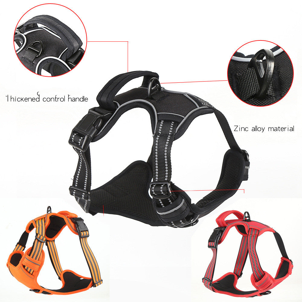Harnais Respirant Réfléchissant Anti-Traction pour Chien — Gilet Confort