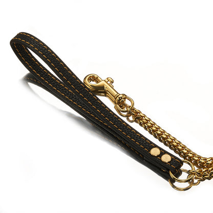 Laisse Chaîne Cuban Link en Acier Inoxydable pour Chien
