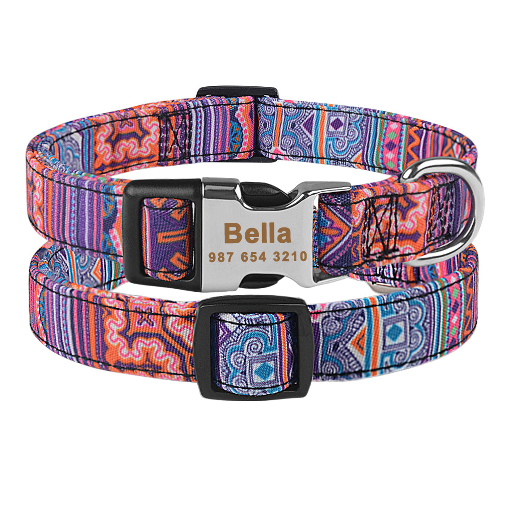 Collier Personnalisé pour Chien avec Plaque d'Identification Gravée