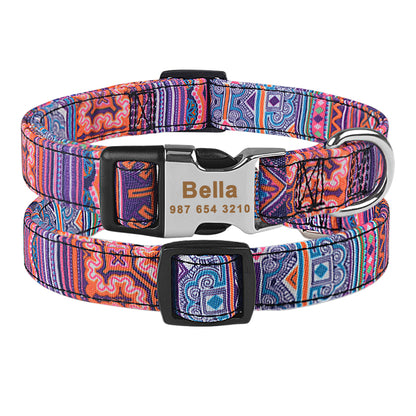 Collier Personnalisé pour Chien avec Plaque d'Identification Gravée