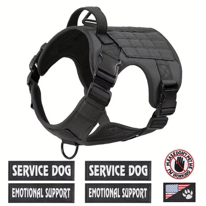 Gilet Harnais Tactique Réfléchissant pour Chien — Boucle Métallique