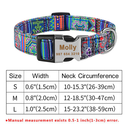 Collier Personnalisé pour Chien avec Plaque d'Identification Gravée