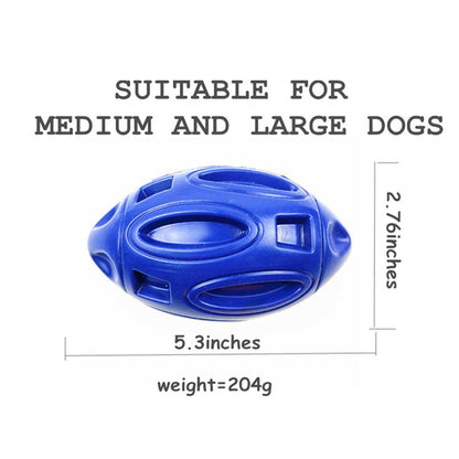 Durable Rubber Rugby Dog Toy