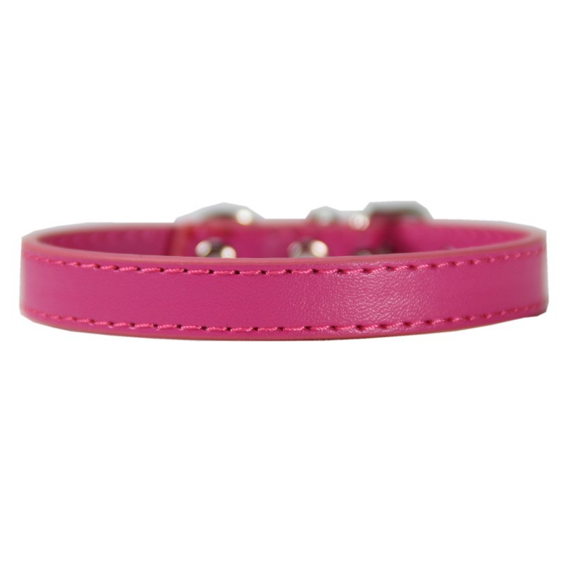 Collier PU avec Boucle Métallique pour Chien et Chat