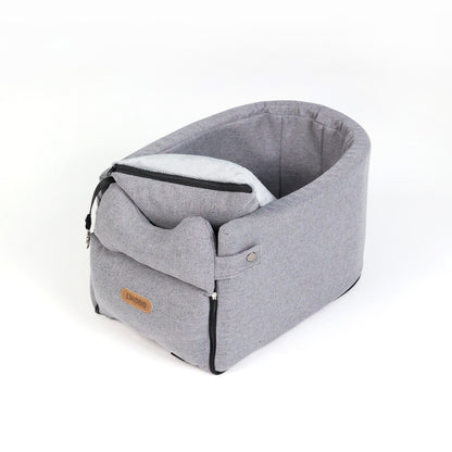 Siège Console Centrale Voiture pour Petit Chien & Chat — Portable & Sécurisé