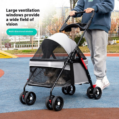 Poussette Pliable Légère pour Chien & Chat — Cabine Intégrée