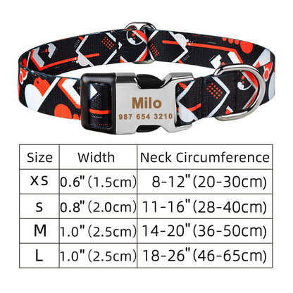 Collier Personnalisé pour Chien avec Plaque d'Identification Gravée