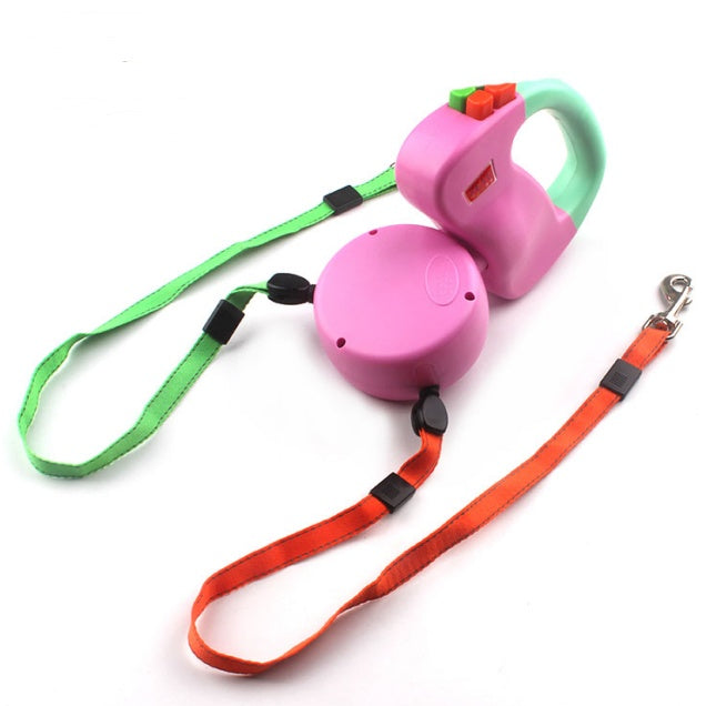 Dual Retractable Leash for Two Dogs — 3M Nylon