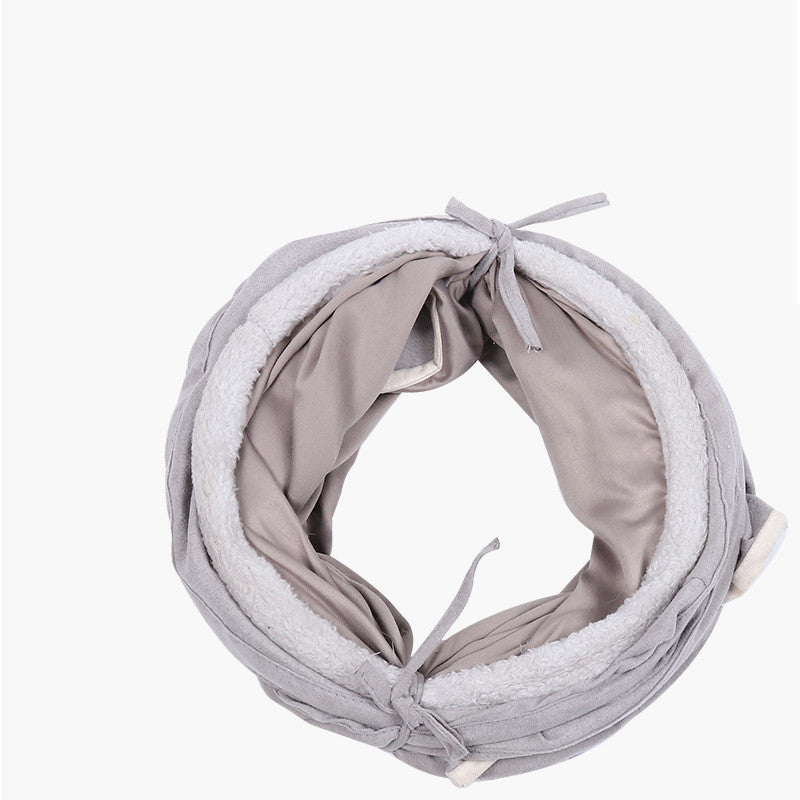 Tunnel en S Pliable pour Chat – Suède Doux, Léger & Compact