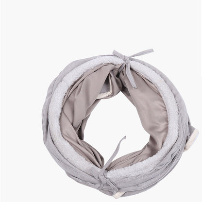 Tunnel en S Pliable pour Chat – Suède Doux, Léger & Compact