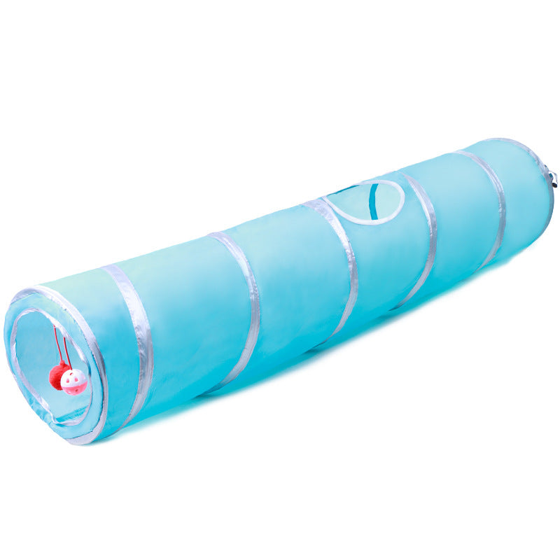Tunnel Pliable pour Chat – 120 cm, Armature Acier, Rangement Facile