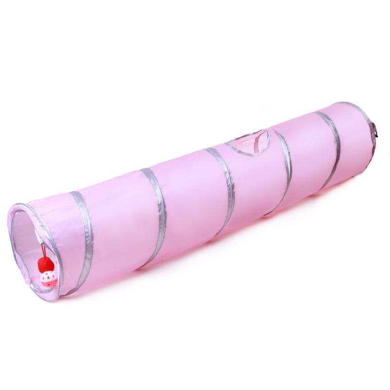 Tunnel Pliable pour Chat – 120 cm, Armature Acier, Rangement Facile