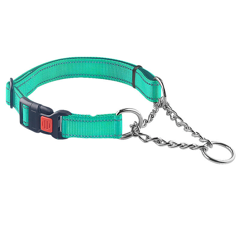 Collier Nylon Réfléchissant avec Boucle Acier Inoxydable pour Chien