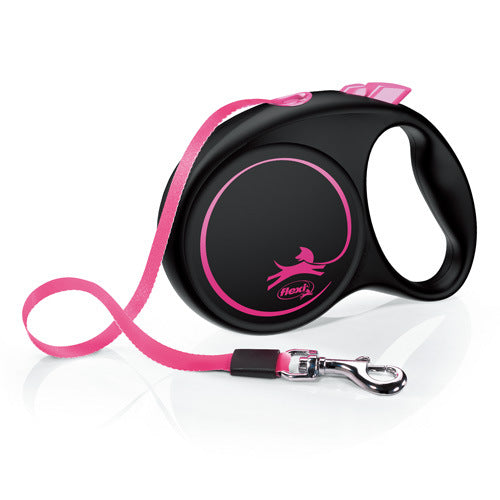 Laisse Rétractable Flexi FUN 5M pour Animal — Vert Fluo & Rose