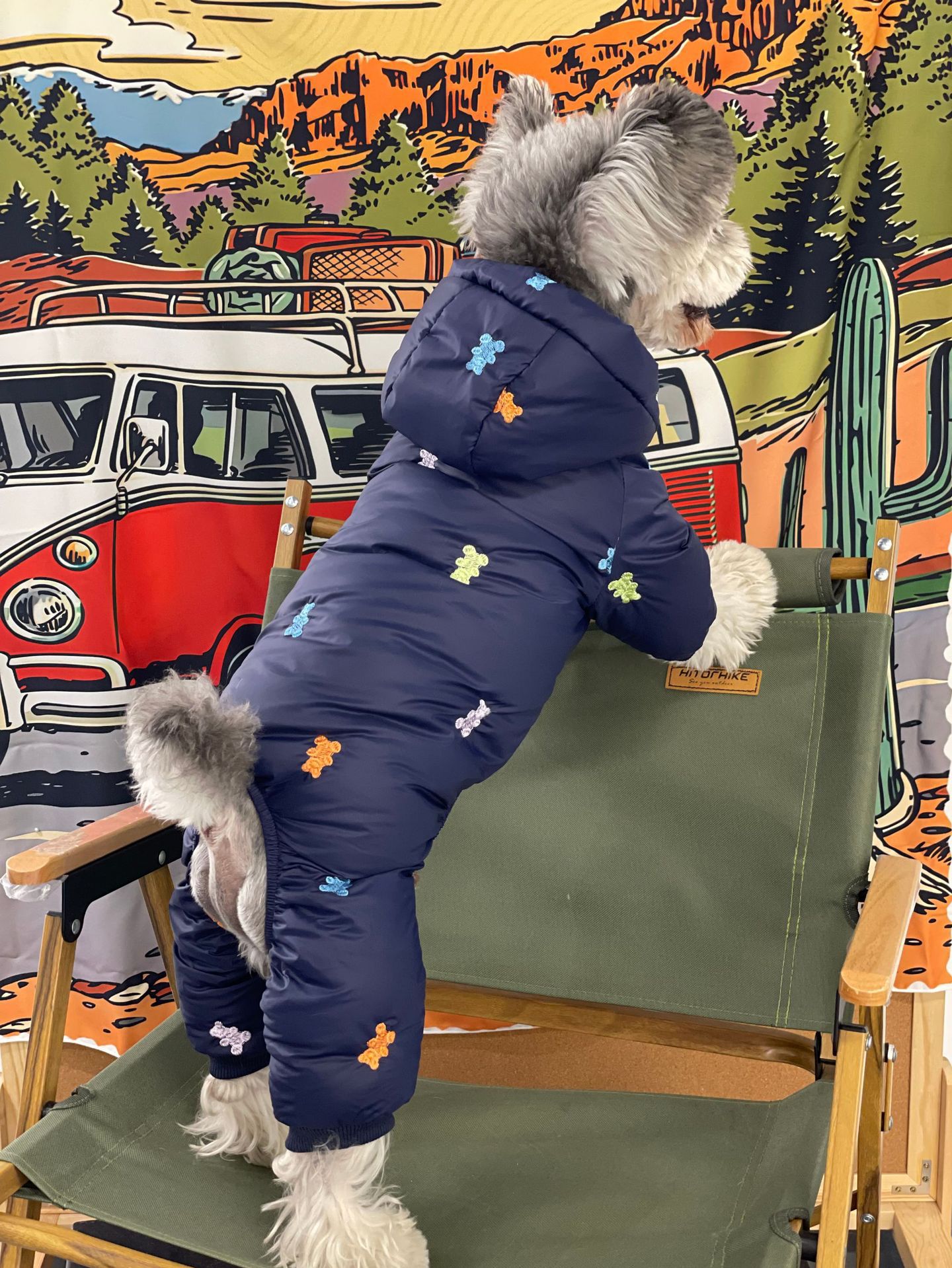 Doudoune à Capuche pour Chien – Chaude, 4 Pattes, Polyester Rembourré