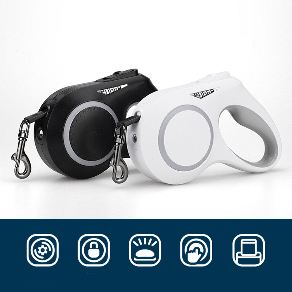 Laisse Rétractable Automatique avec Lumière LED pour Chien