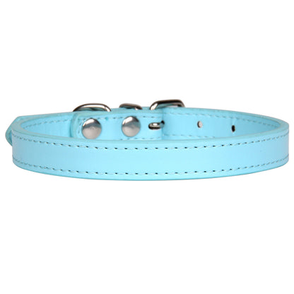 Collier PU avec Boucle Métallique pour Chien et Chat