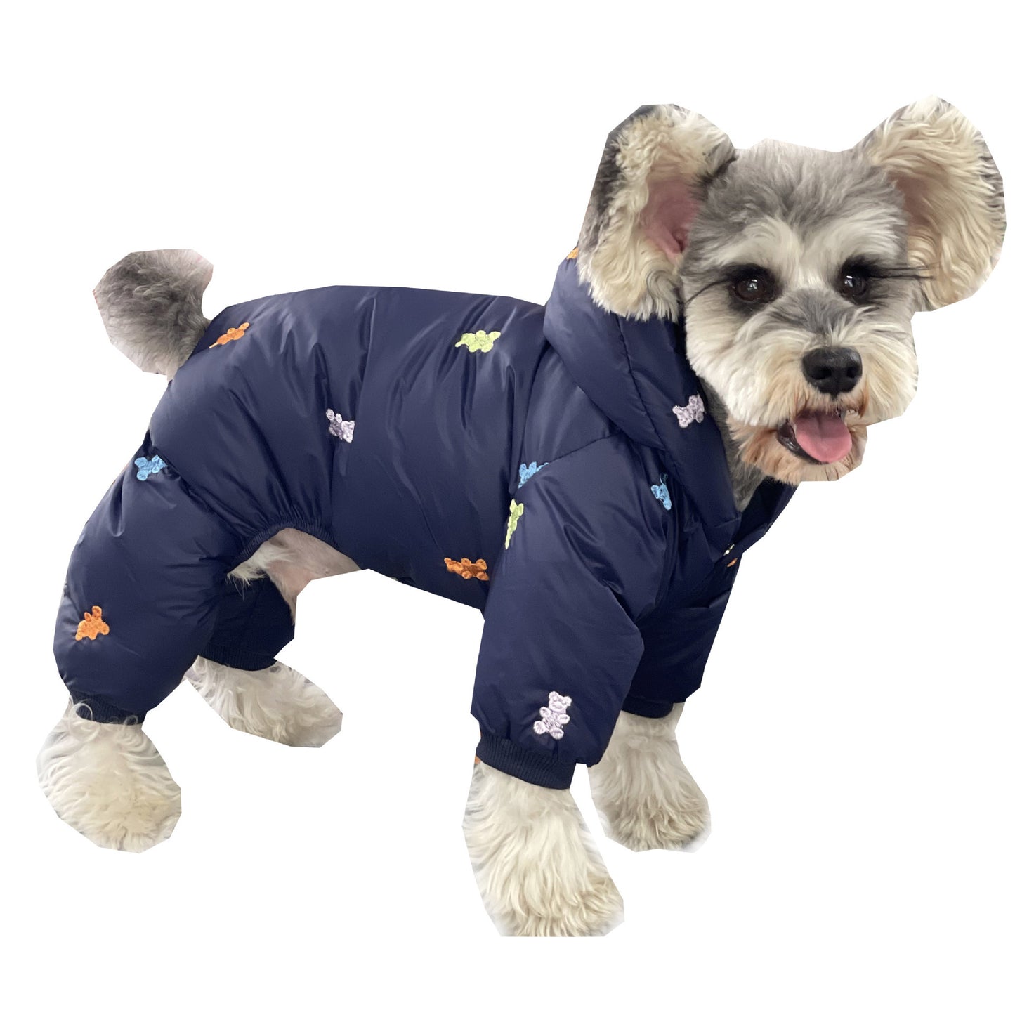 Doudoune à Capuche pour Chien – Chaude, 4 Pattes, Polyester Rembourré