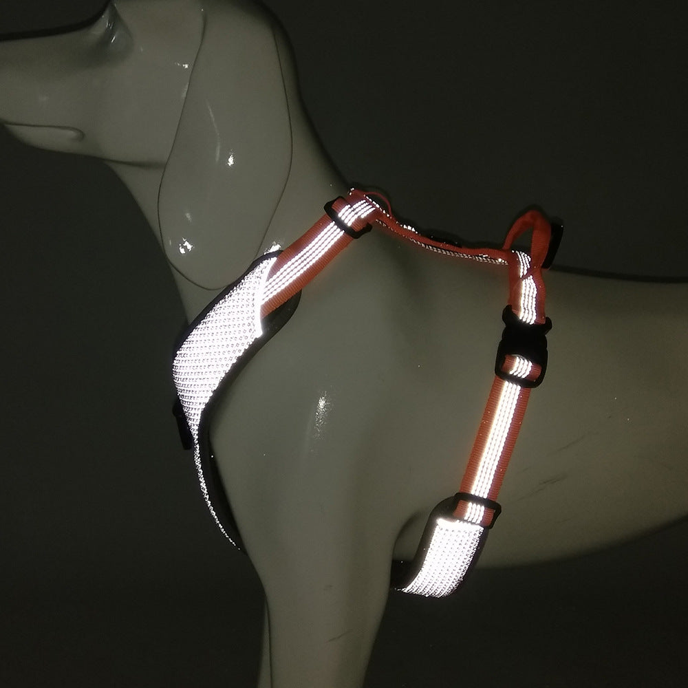 Harnais Réfléchissant Ajustable pour Chien — Nylon Anti-Fugue