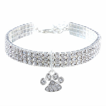 Collier Strass Élastique pour Chat et Chien
