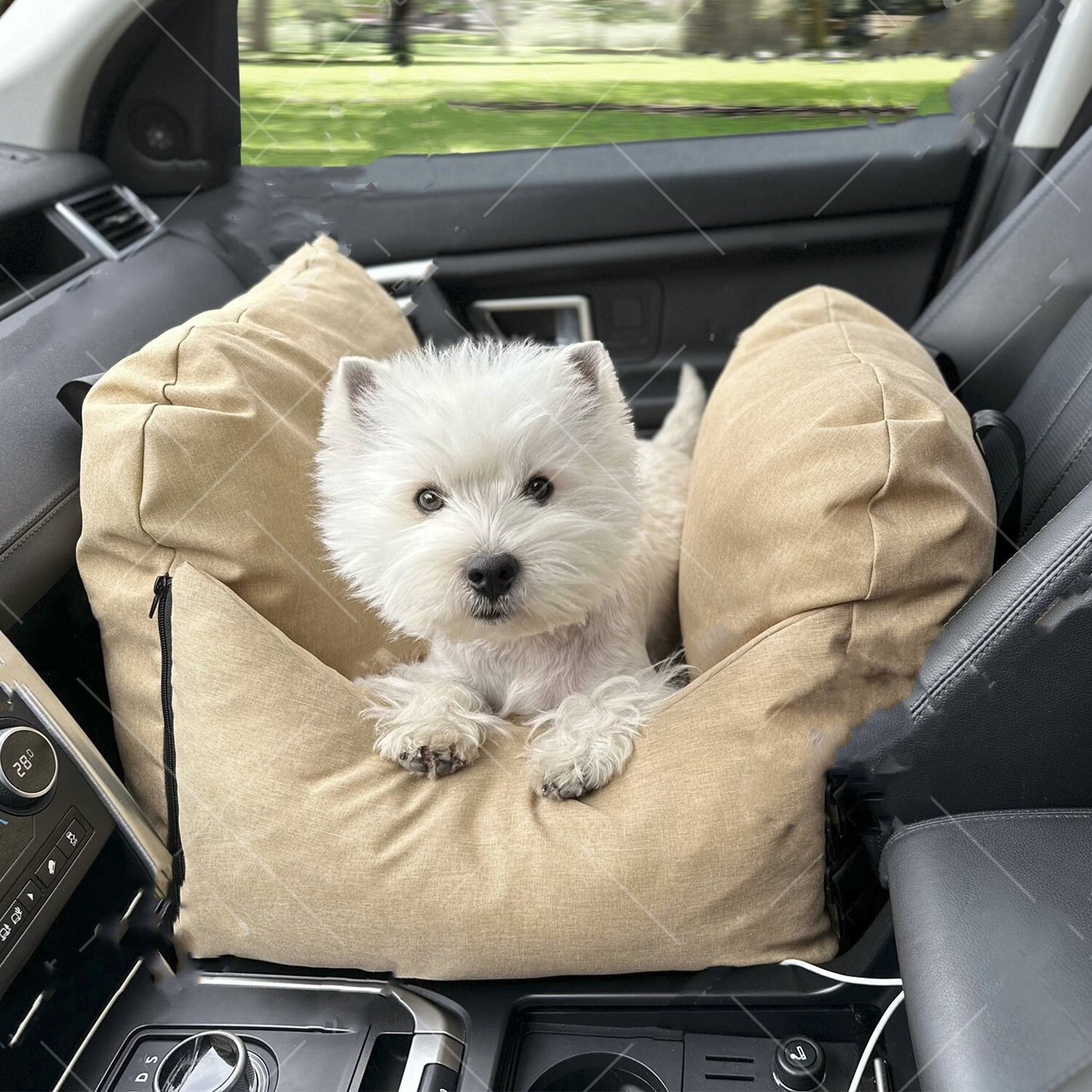 Niche Voiture Lavable & Détachable pour Chien — 60×50×38 cm