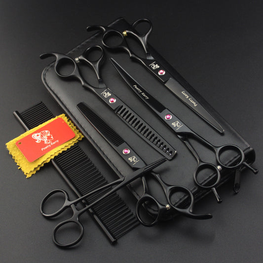 Kit de Ciseaux de Toilettage Professionnel 6 Pièces — Chien & Chat