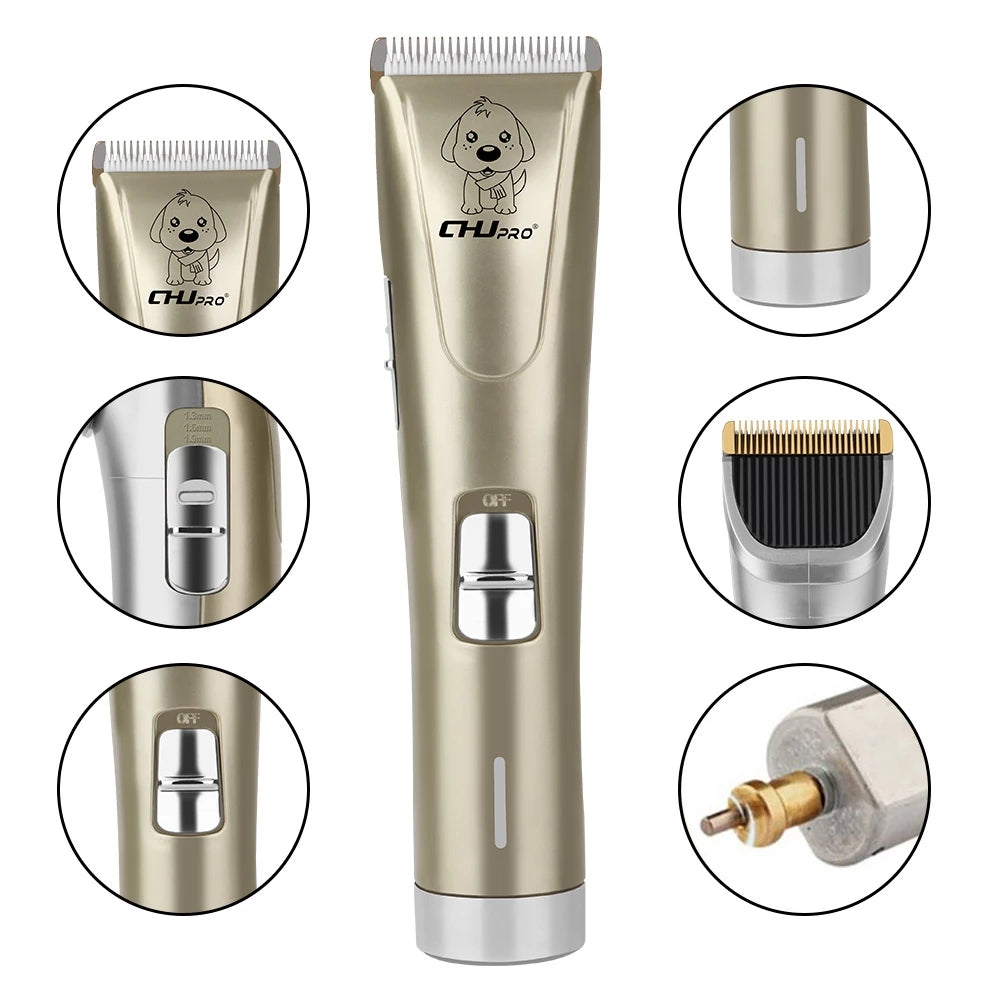 Tondeuse Professionnelle Rechargeable USB — Lame Titane/Céramique, 70min
