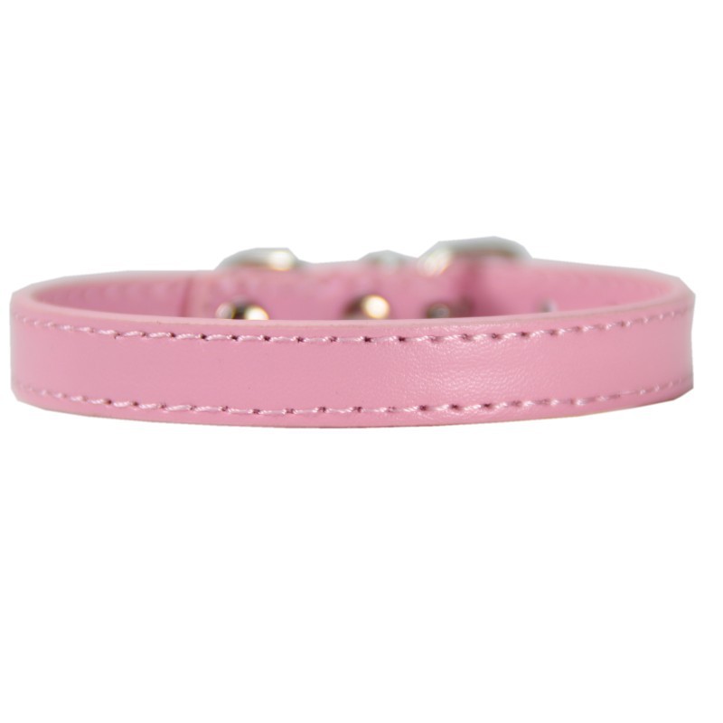 Collier PU avec Boucle Métallique pour Chien et Chat