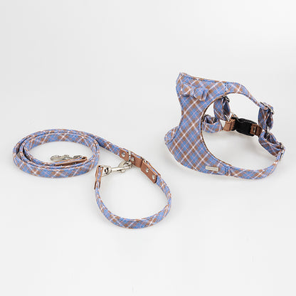 Harnais Style Débardeur pour Petit & Moyen Chien — Coton & Cuir | XS, S & M