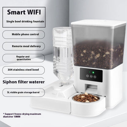 Fontaine & Distributeur Intelligent 5L pour Chiens et Chats – Bol Inox
