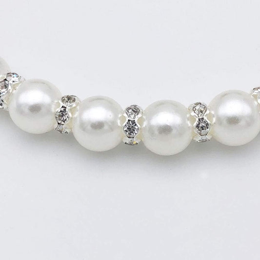 Collier Bijou Perles & Strass pour Chat et Petit Chien — Nœud Ruban