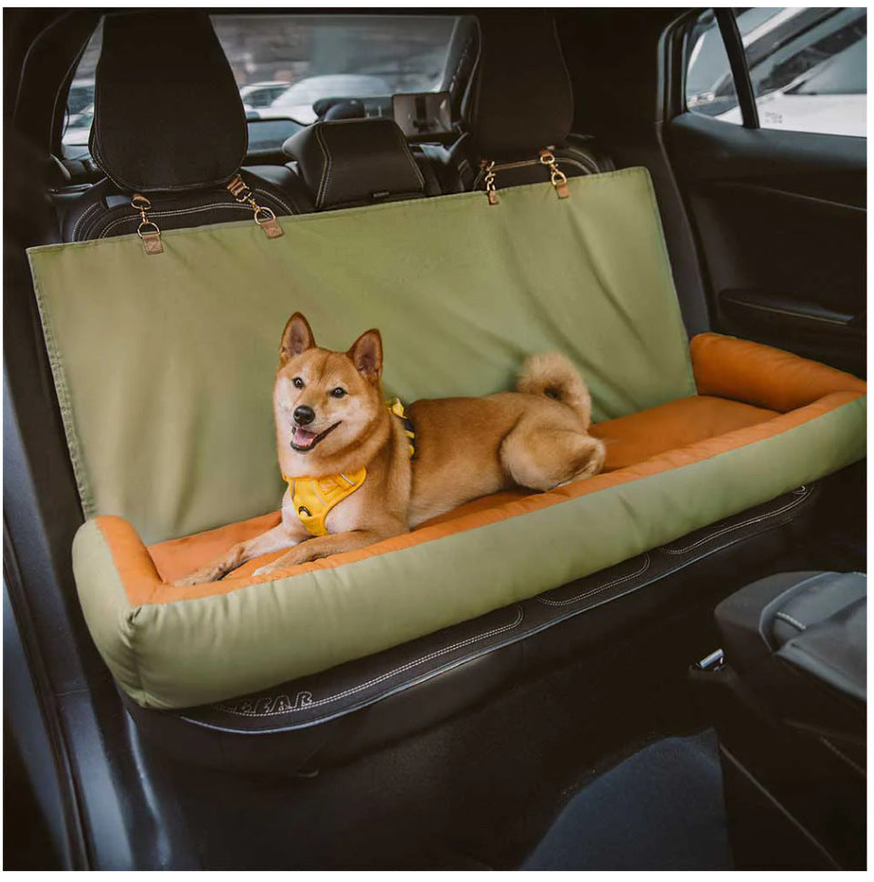 Coussin Voiture Lavable & Détachable pour Chien — Place Simple ou Banquette