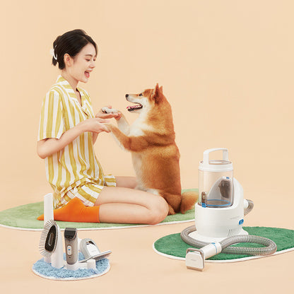 Tondeuse Aspirateur 2-en-1 pour Chien — Kit Toilettage Complet