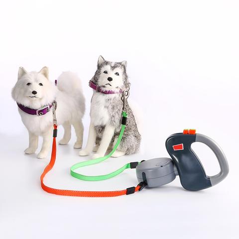 Dual Retractable Leash for Two Dogs — 3M Nylon