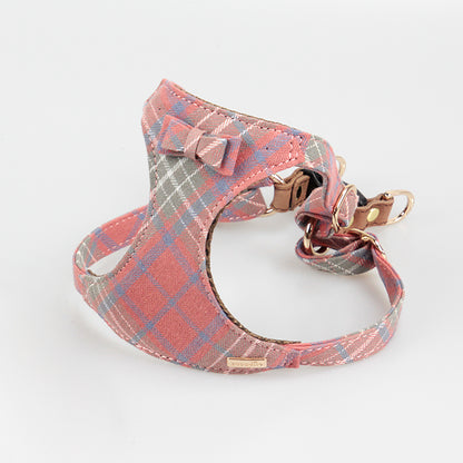 Harnais Style Débardeur pour Petit & Moyen Chien — Coton & Cuir | XS, S & M