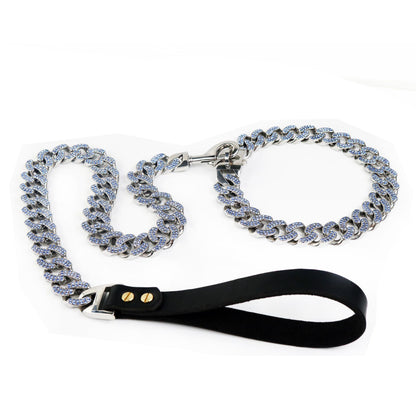 Chaîne Acier Inoxydable Multicolore pour Chien — Collier & Laisse