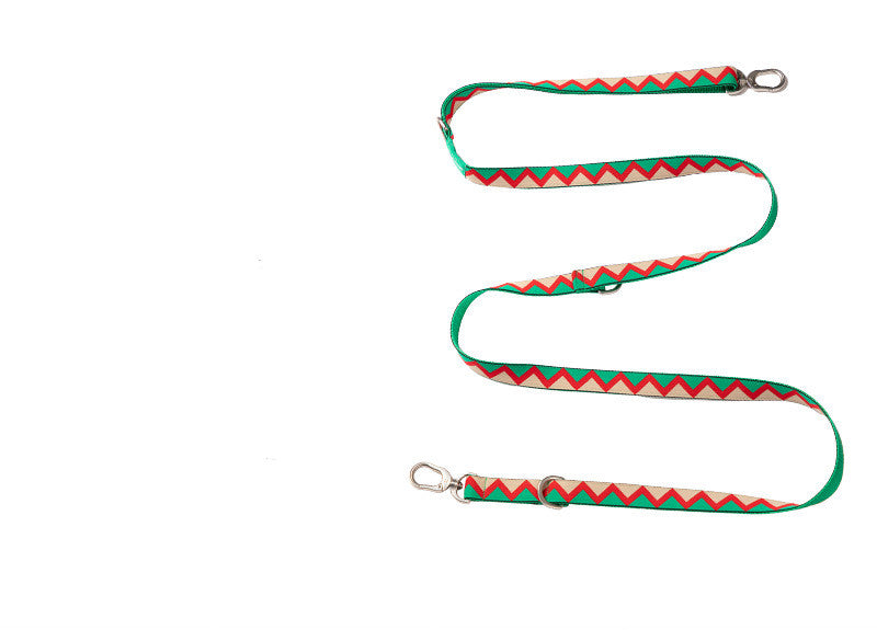 Laisse Multifonction Mains Libres Arc-en-Ciel pour Chien — Nylon Ajustable