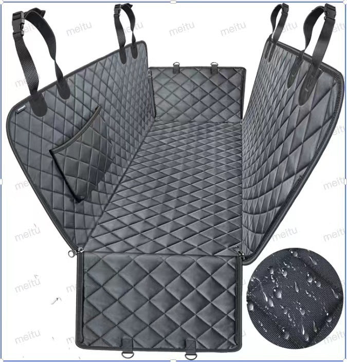 Tapis Voiture Anti-Morsure Imperméable pour Chien — Avec Poche 137×147 cm
