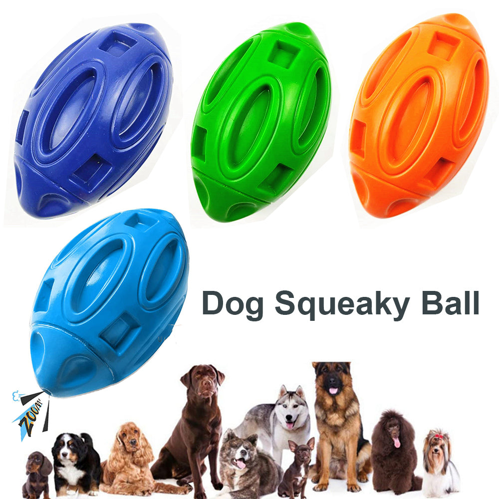 Durable Rubber Rugby Dog Toy