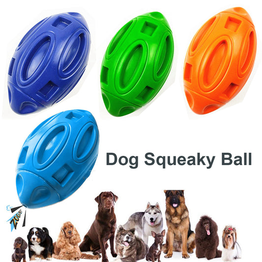 Durable Rubber Rugby Dog Toy