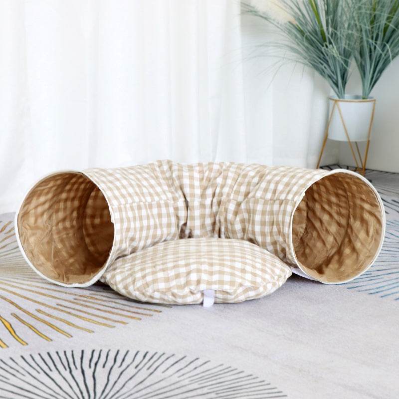 Nid Tunnel Donut pour Chat – Labyrinthe Toutes Saisons, 12 Coloris