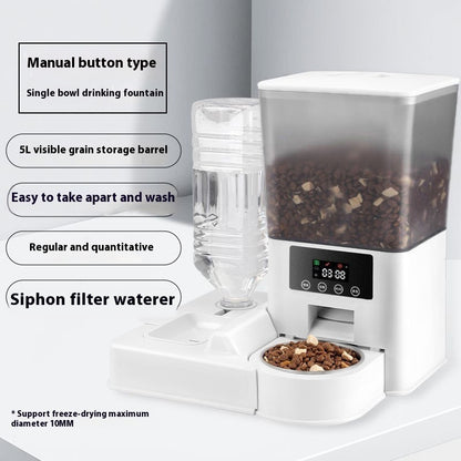 Fontaine & Distributeur Intelligent 5L pour Chiens et Chats – Bol Inox