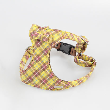 Harnais Style Débardeur pour Petit & Moyen Chien — Coton & Cuir | XS, S & M