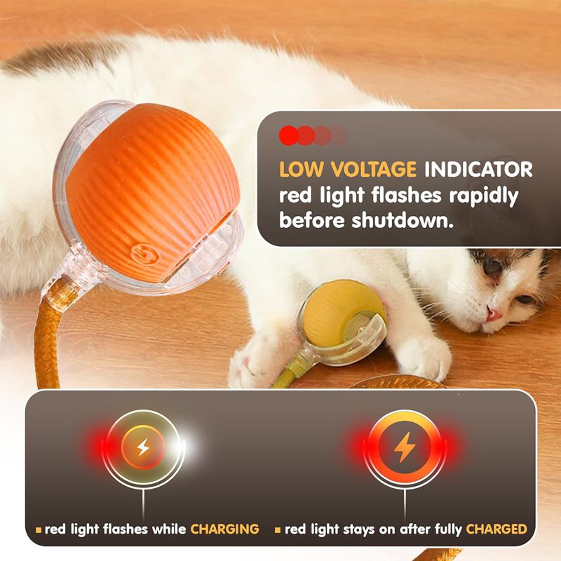Balle Interactive Intelligente pour Chat & Chien — 3 Modes, Capteur & Recharge Rapide