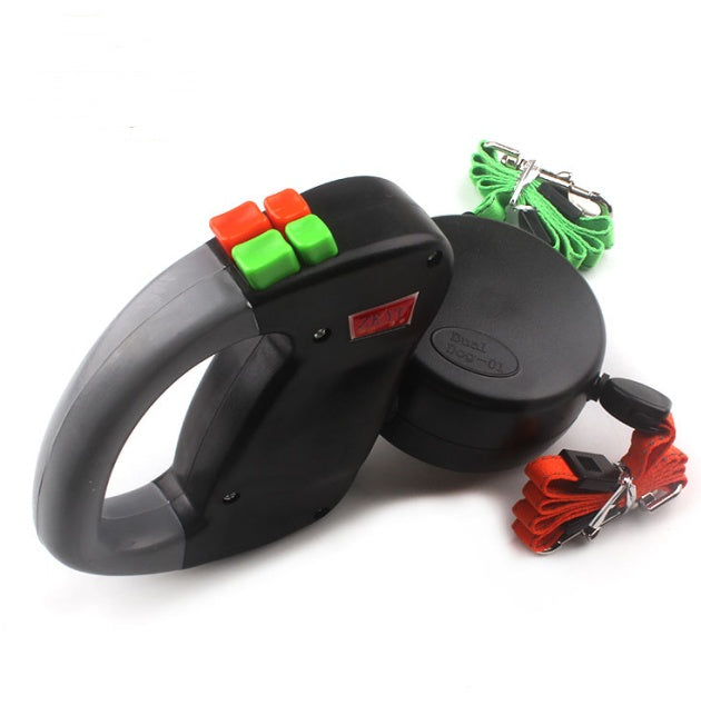 Dual Retractable Leash for Two Dogs — 3M Nylon