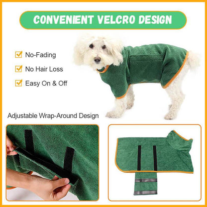 Peignoir Séchage Rapide pour Chien – Microfibre Ultra-Absorbante