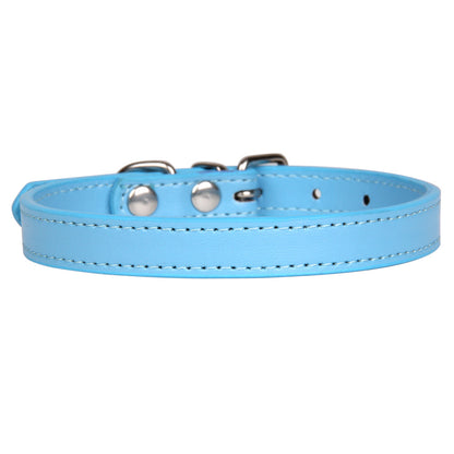 Collier PU avec Boucle Métallique pour Chien et Chat