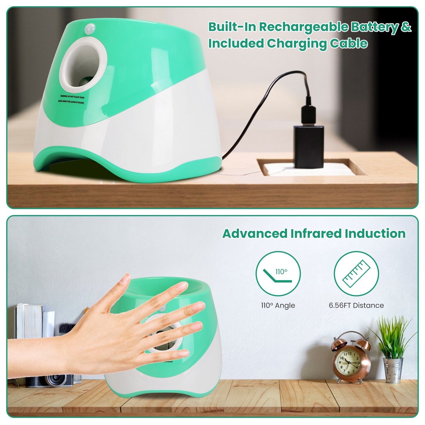 Automatic Dog Ball Launcher – 3 Distances, 6 Balls Included