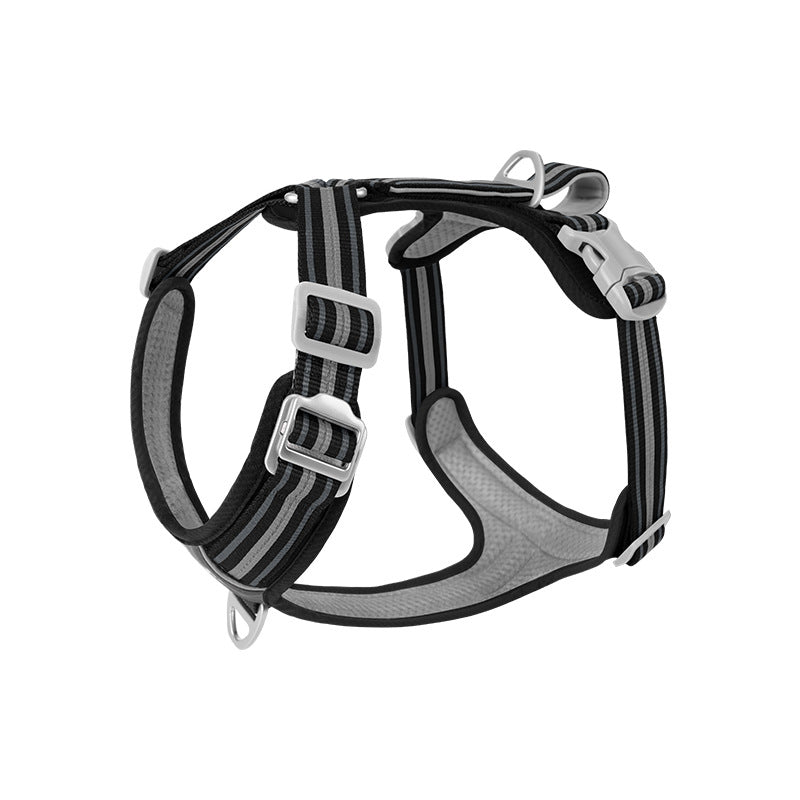 Harnais Réfléchissant Résistant pour Chien — Collier & Laisse Inclus
